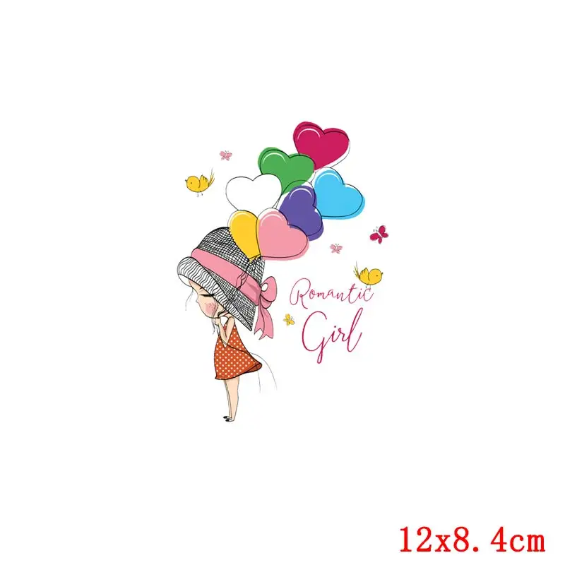 Наклейки на воздушные шары с милыми рисунками романтические нашивки для девочек