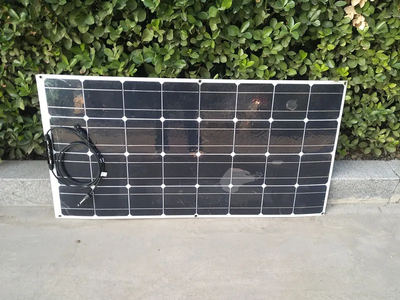 ПЭТ материал поверхности sunpower Гибкая солнечная панель 12v зарядное устройство 100w