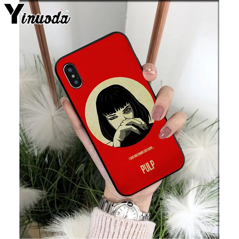Yinuoda пульпа фантастика ТПУ Мягкий силиконовый чехол для iPhone X XS MAX 6 6S 7 7plus 8 8Plus 5 5S XR