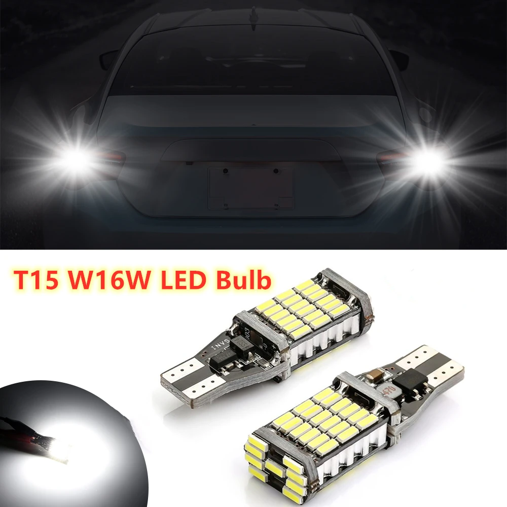 2 шт. светодиодный Автомобильные светодиодные лампы T15 W16W 45 SMD 4014 6000 | Автомобили и