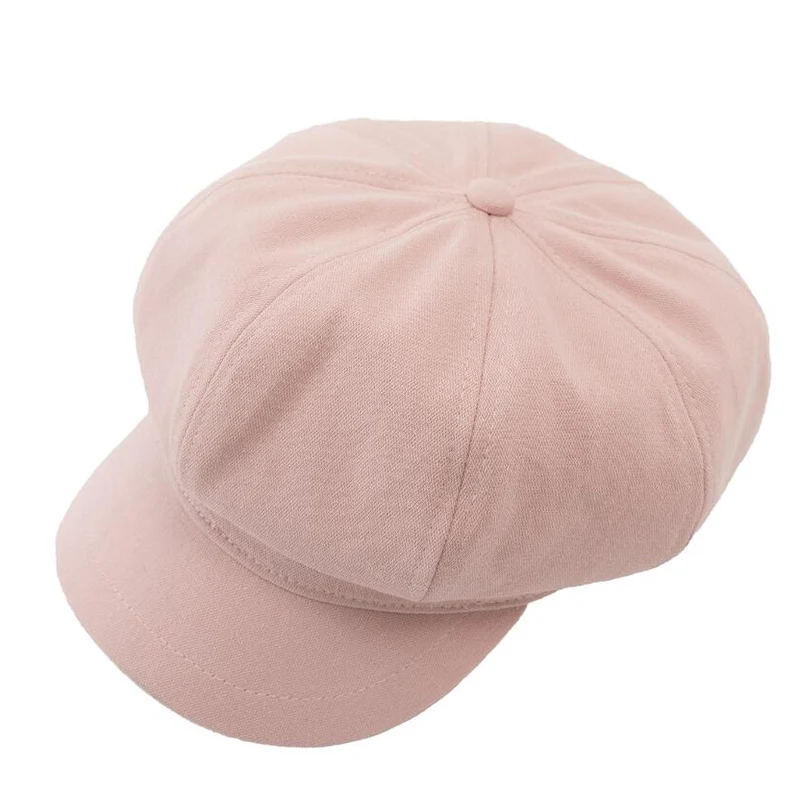 Новая модная однотонная восьмиугольная шляпа в повседневном стиле ретро уличная