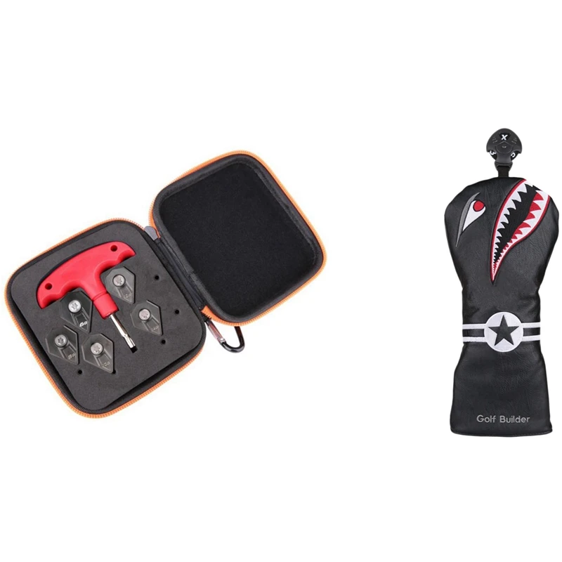 

Shark Golf Club Head Cover with Golf Cobra F9 Weight Wrench Tool Kit Case for Cobra F9 Driver 6G 8G10G12G14G