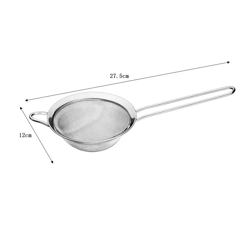 

Flour Sieve Colander Screen Mesh Handheld Tea Strainer Mesh Flour Oil Strainer Stainless Steel Kitchen Sieves Colander Sifter