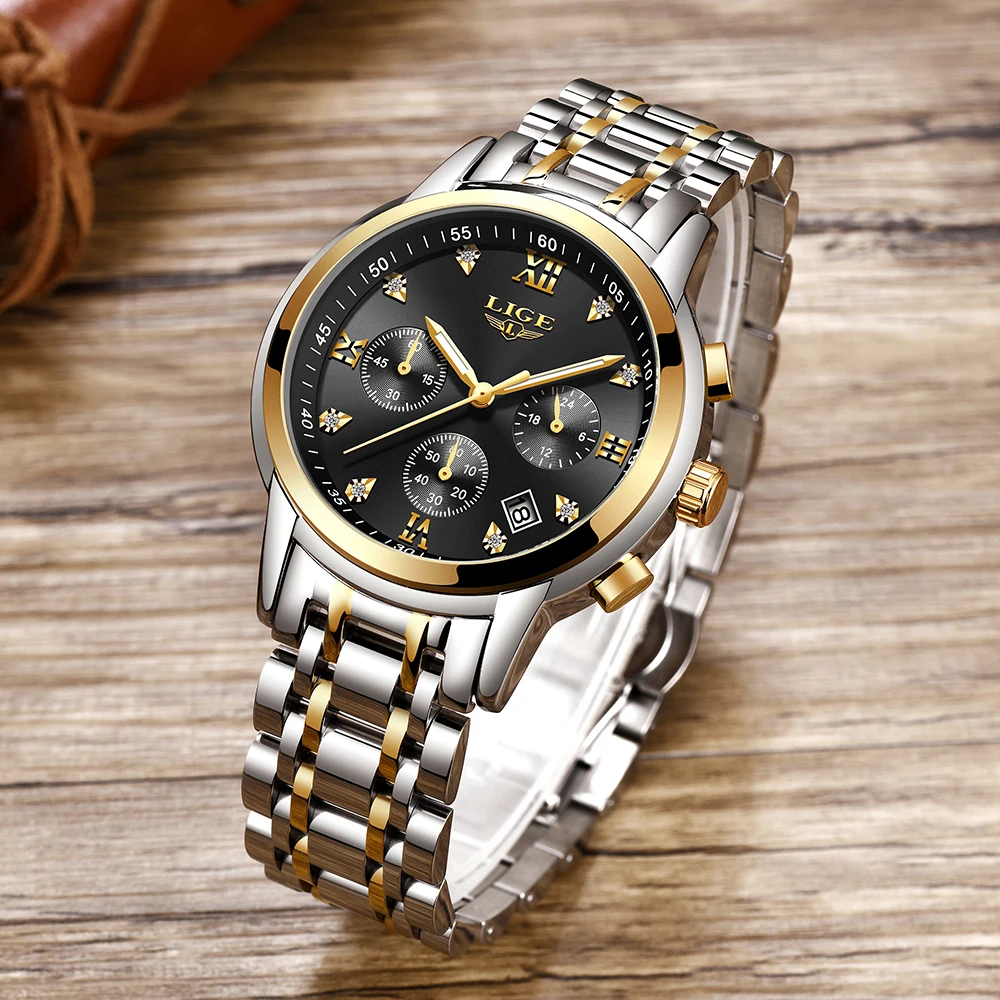 

Relogio Masculino 2020 LIGE Watches Men Luxury Brand Chronograph Men Sports Watches Waterproof All Steel Quartz Men's Watch+Box