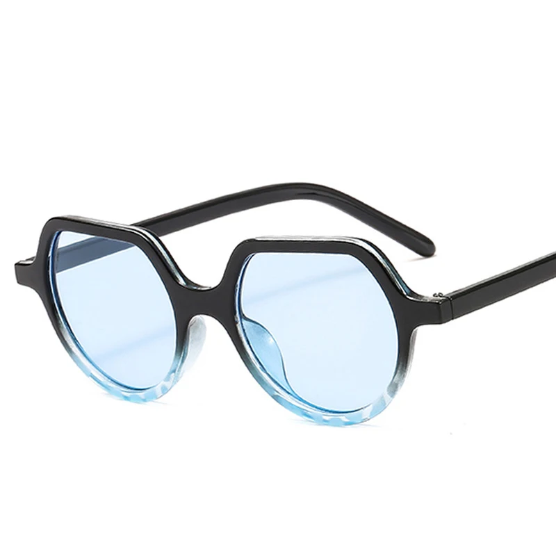 

2020 New Korean Retro Gradient Sunglasses Women Fashion Wild Round Frame Sun Glasses Men Brand Design Trend Pink Eyewear UV400