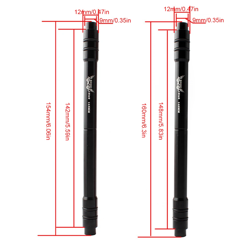 

Bicycle Thru Axle Adapter Conversion for Front Wheel 12mm Thru Axle Hub fit to 9mm Thru Axle Bicycle Hub Adapter