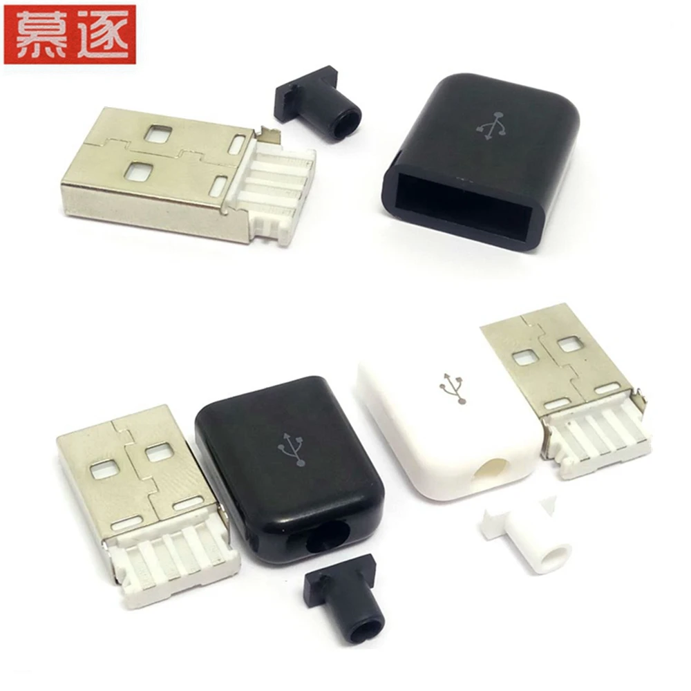 

10 наборов солнечных очков von integrierte lötbare USB a stecker gelötet draht USB stecker mit kunststoff оболочки drei единиц комплект schwarz weiß