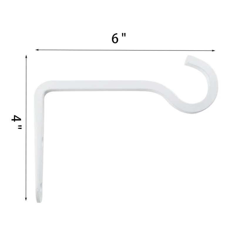 

1/2Pcs Flower Pot Plant Pot Basket Hook Bending Durable Iron Flowerpot Plant Hanger Hook Hanging Bracket For Balcony Yard Garden