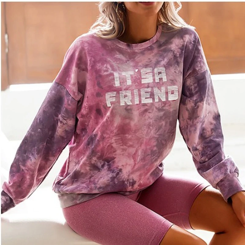 

Пуловер женский с принтом в виде букв, Осень-зима