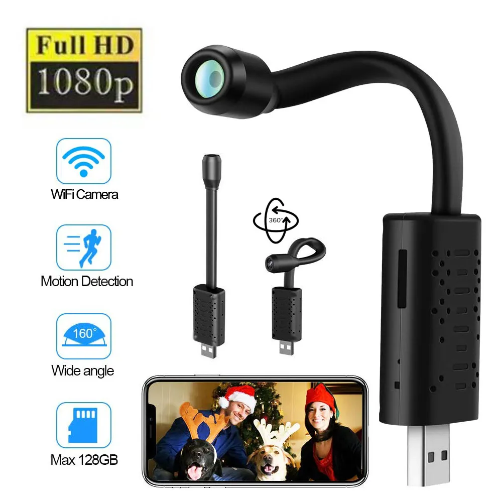 IP Камера 1080P WI-FI USB мини в режиме реального времени видеокамера для наблюдения AI