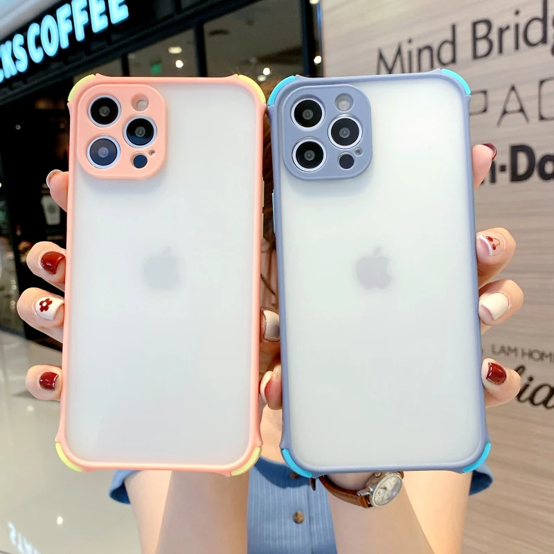 

Transparent Four-Corner Anti-fall Phone Case For Samsung Galaxy Note 8 9 10 20 S10E S20 FE S10 S8 S9 S21 Plus Ultra Lite 2020