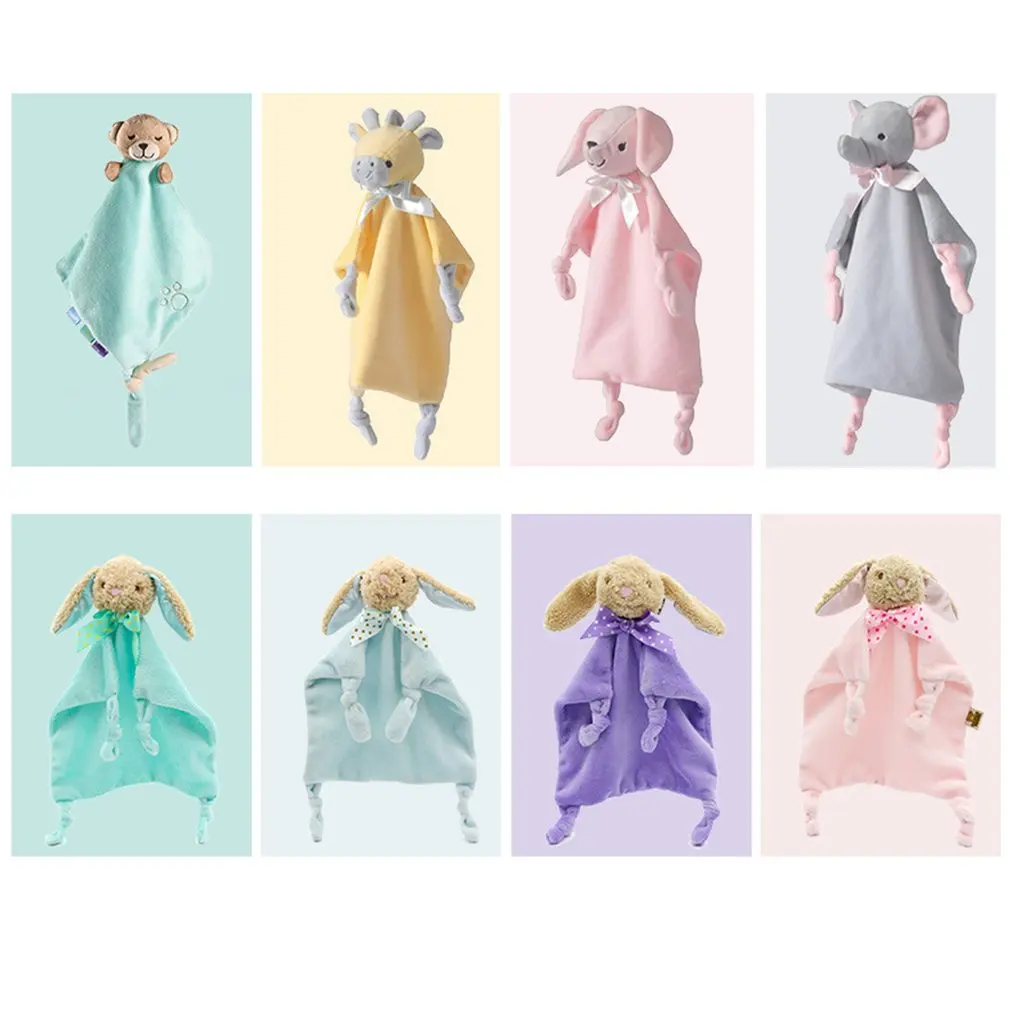 

1pcs Cartoon Baby Soothing Towel Newborn Infant Security Blanket Cute Animals Soft Cotton Hand Towel for Baby Cares