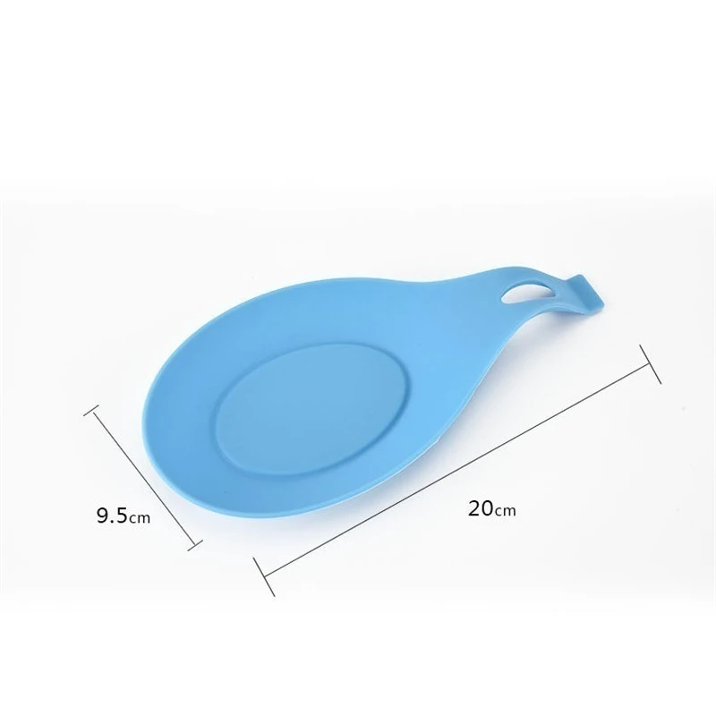 

Silicone Spoon Mat Heat Resistant Placemat random color Tray Spoon Glass Pad Coaster Kitchen Tool