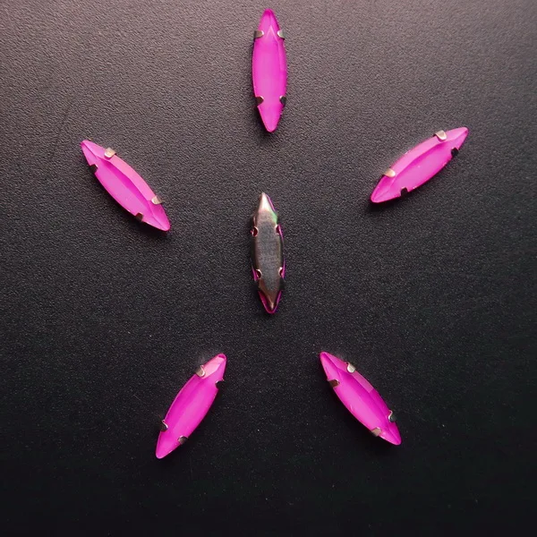 A23 Fuchsia Серебряная цепь коготь настройки 50 шт./упак. 4*15 мм желейные конфеты стекло с украшением в виде кристаллов Наветт Маркиза Форма пришить стразы кристаллы одежды «сделай сам» - Цвет: A23 Fuchsia