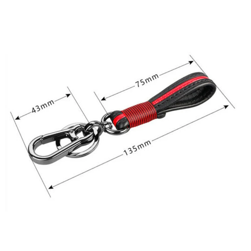 Кожаный брелок для автомобиля мужской простой металлический машины Сумочка