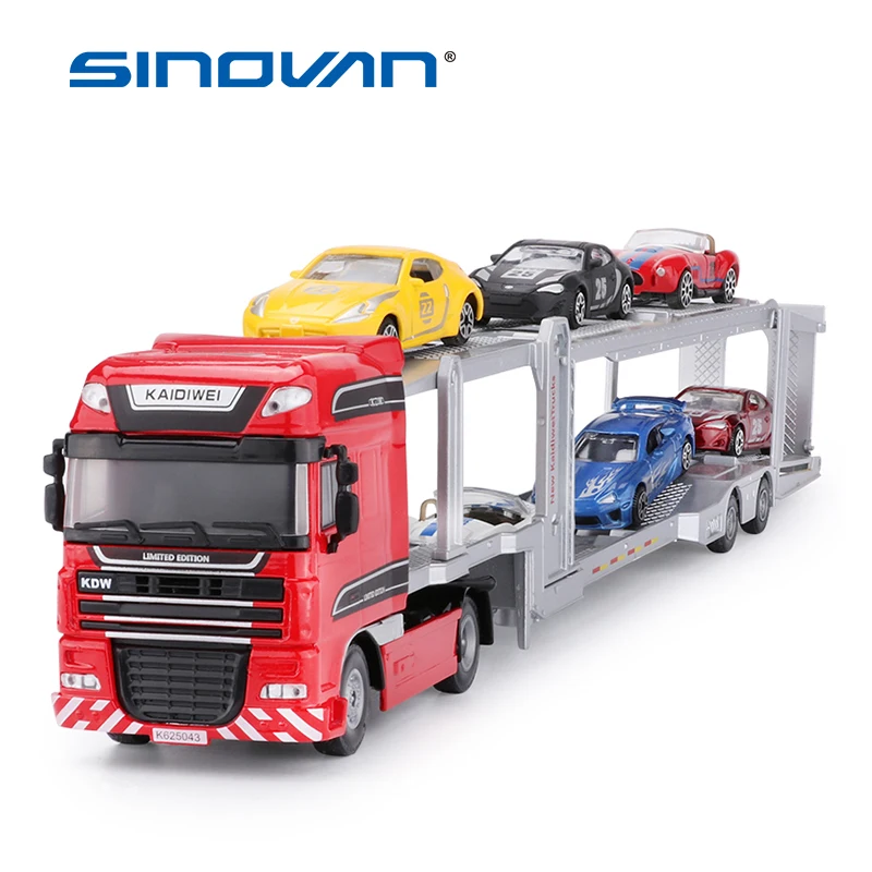 Двухслойные игрушки из сплава для литья под давлением автомобили транспортер