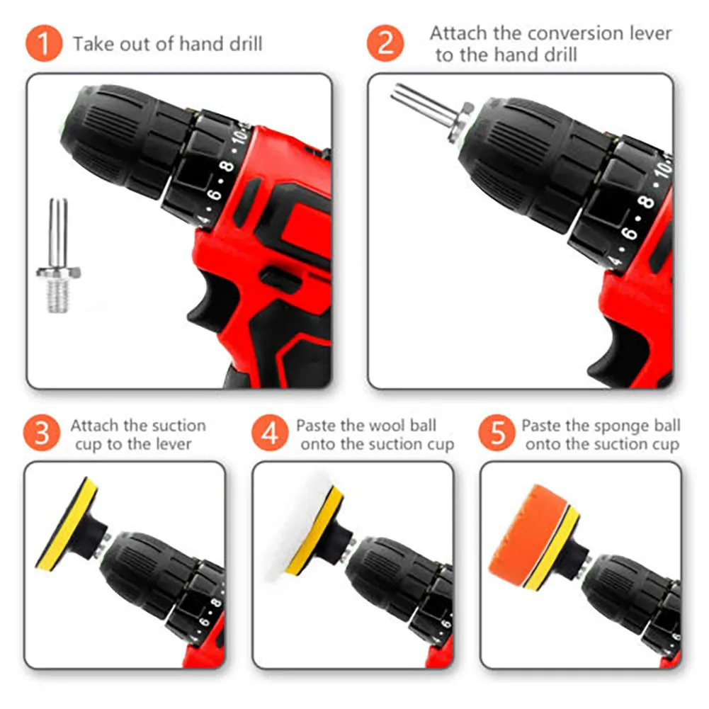 

M10 Polishing Sponge Pad Replacement 22pcs Set 3 Inch Accessories Buffing Durable