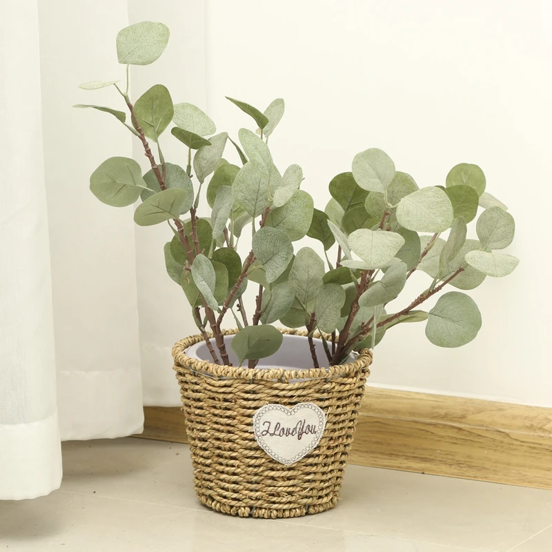 Плетеная корзина для цветов ручной работы плетеная белья плетеный органайзер