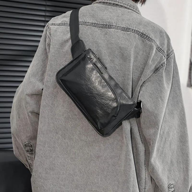 

YoReAi Mobile Phone Waist Bag For Men Testificate Belt Leather Coin Purse Strap Pocket Clutch Pack Cellphone Bags Waist Packs