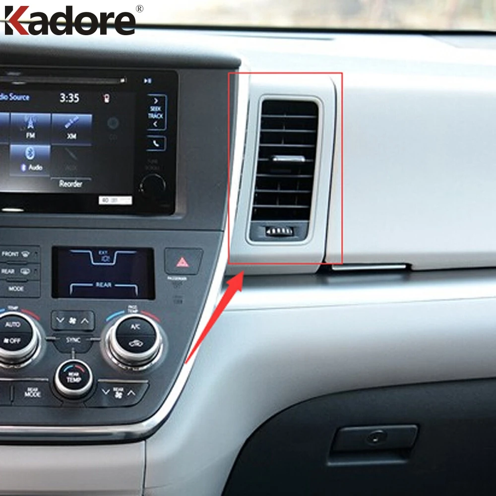 Для Toyota Sienna 2010 2016 ABS Матовый аксессуары для интерьера AC декоративная накладка