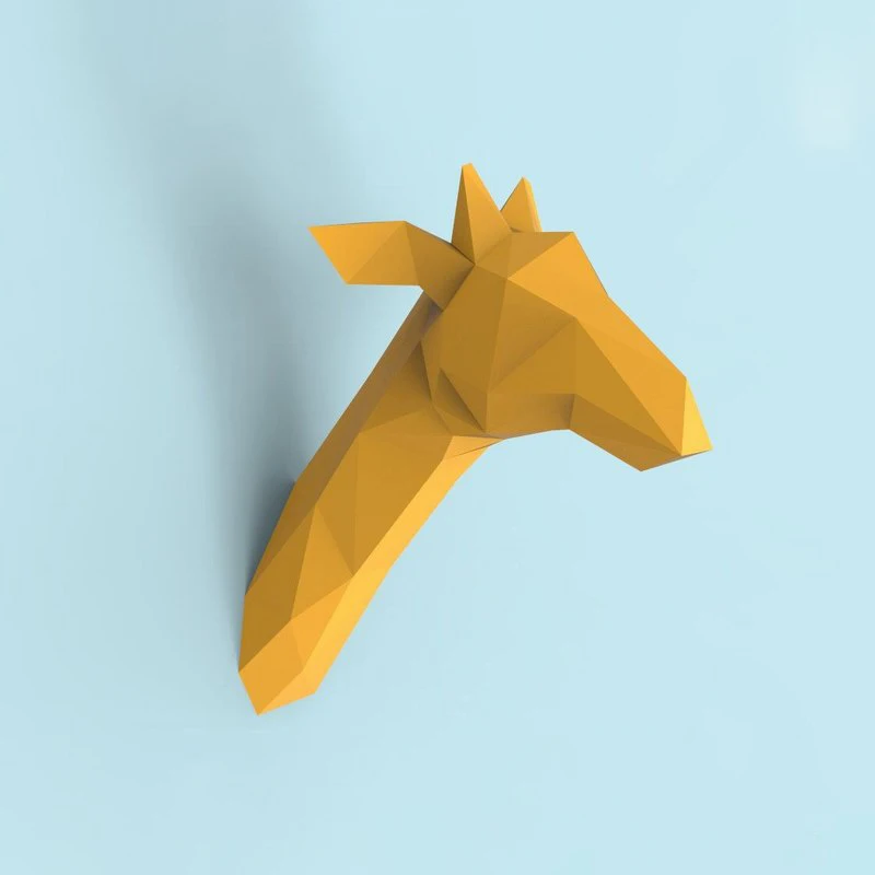 3D голова оленя бумажная модель животного игрушка домашний декор для гостиной