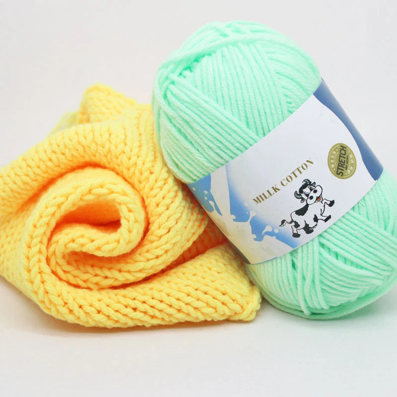 50g Soft Milk Cotton Crochet Yarn for Knitting Anti-Pilling High Quality Hand Knitted Thread Cardigan Scarf Hat Sweater Doll | Дом и сад