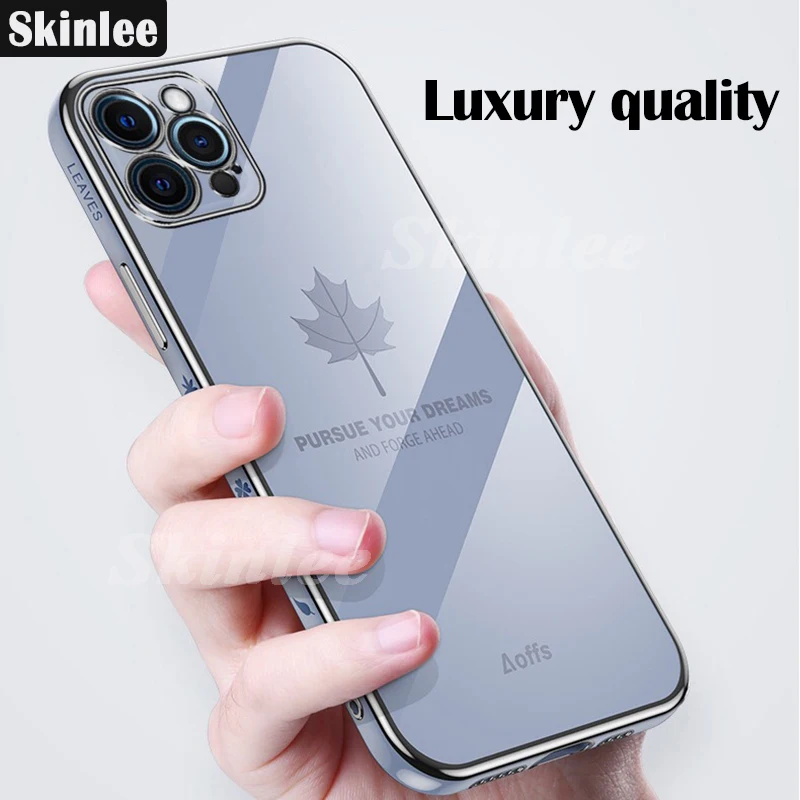 Чехол Skinlee для Realme 8 5G Мягкий противоударный бампер с Кленовым листом чехол