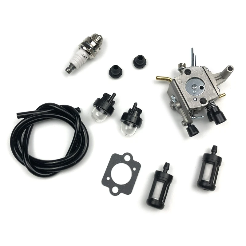 

Carburetor Carb Primer Bulb Spark Plug Fuel Filter Line for FS250 FS120 FS200 R9JC