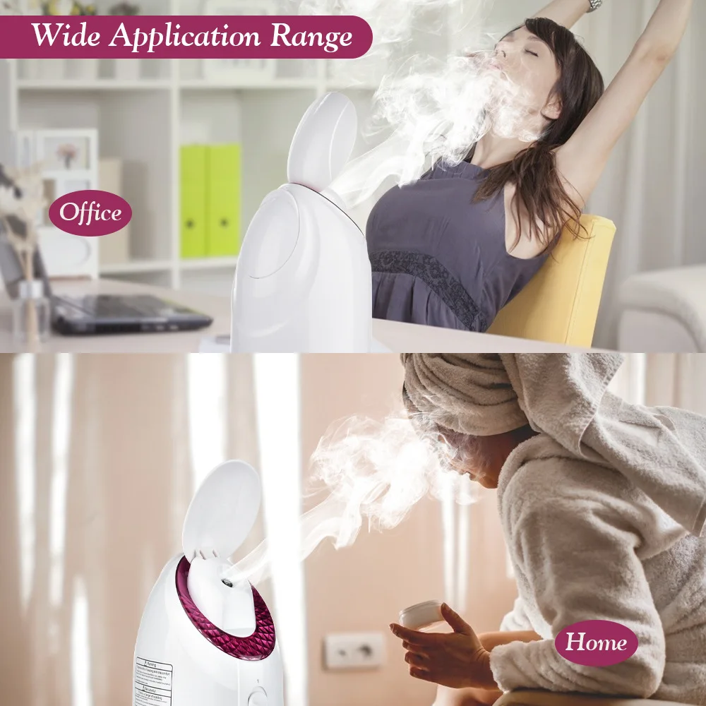 

Facial Steamer Nano Mist Sprayer Deep Cleaning Ionic Face Sprayer Steamer Machine Nourish Diffuser Spa Beauty Skin Care UV Led