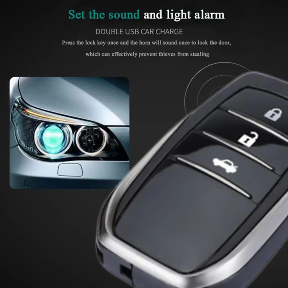 

12V Car Alarm Remote Control Car Keyless Entry Engine Start Alarm System Push Button Remote Starter Stop Auto Anti-theft System