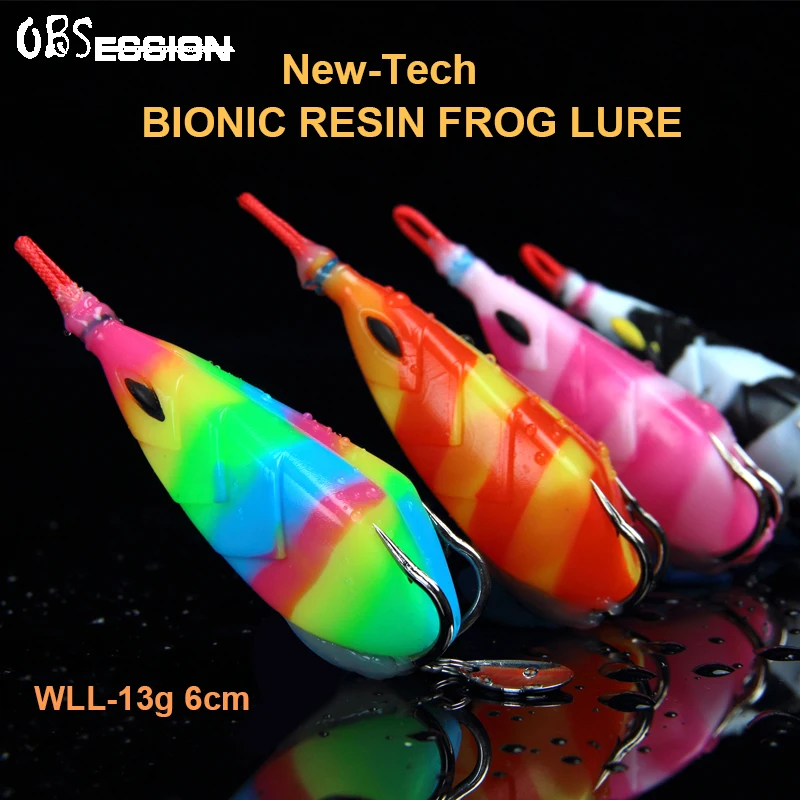 

OBSESSION Topwater Frog Lure 2pc 13g 6cm Soft Bait Japan Plastic Fishing Lures Double Treble Hooks Artificial Soft Bait tackle