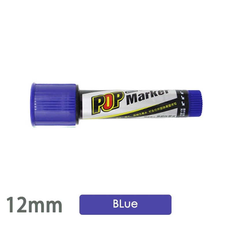 12mm Blue Несколько цветов Несколько ручек маркеры Кисть ручка ручная роспись плакат кисть фломастер на масляной основе может быть крашена поп-ручка - Цвет: 12mm Blue