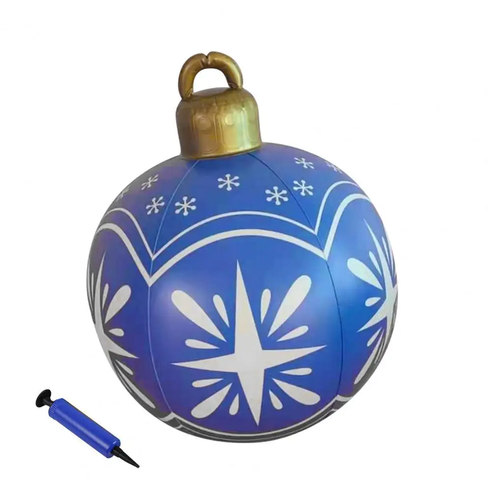 

Надувной шар, привлекательный уникальный узор, надувной шар из ПВХ на Рождество, уличное Рождественское украшение, праздничный реквизит дл...