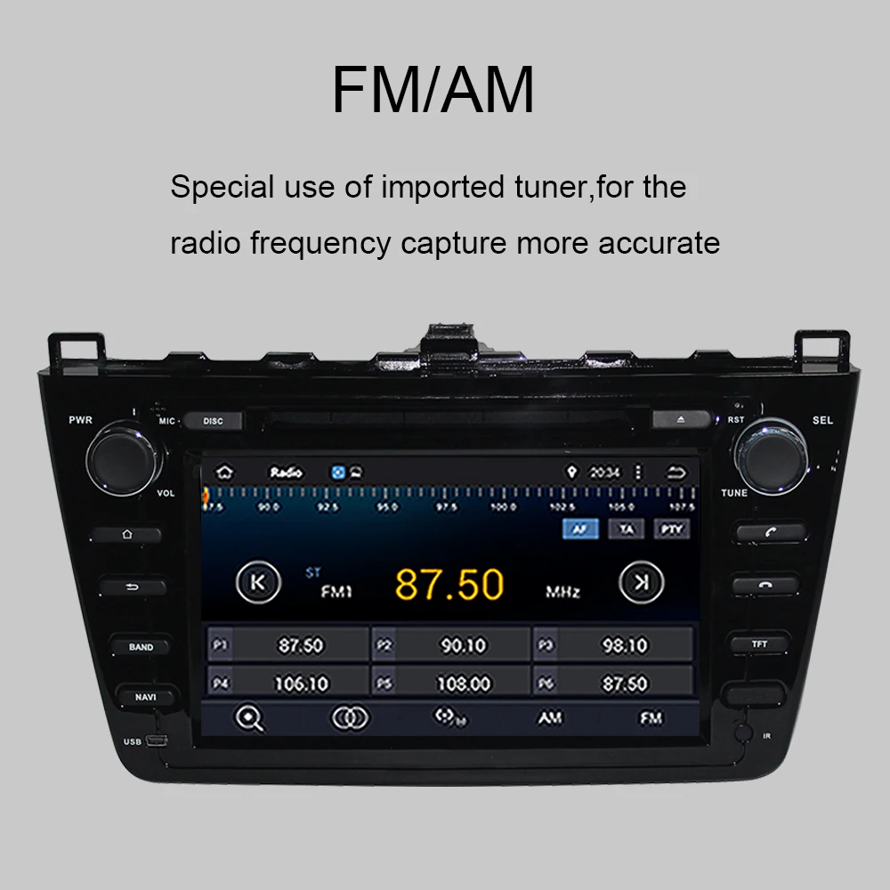Android 10 0 Octa Core Автомобильный GPS-навигатор для Mazda6 Ruiyi/Ultra 2008-2012 автомобильный