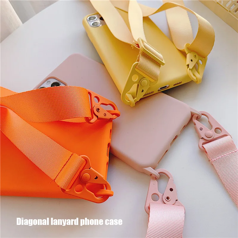 Однотонный чехол со шнурком для iphone 11 12 Xs Pro Max мини Плетеный тканевый с веревкой и