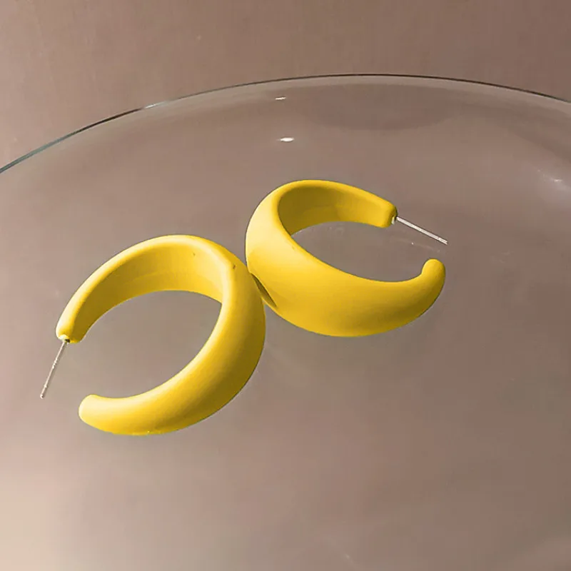 

Fashion All-match Trend Candy Color C-shaped Women's Earrings Simple and Fresh Temperament Design Earrings Wholesale