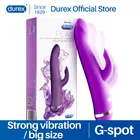 Вибратор Durex Rabbit для женщин, 5 скоростей, 2 мотора, Стимулятор точки G, вибрирующий вагинальный фаллоимитатор, Вибраторы интимные игрушки для взрослых секс-шопа