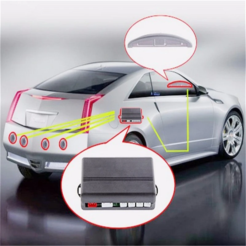Автомобильный авто парктроник подсветка дисплей светодиодный датчик парковки 8