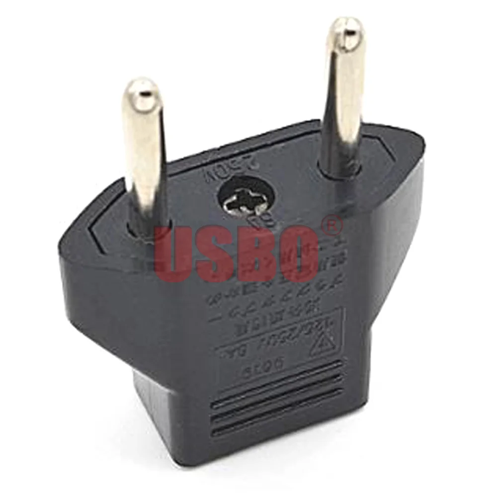 Универсальный черный белый медный 6A 250 в Европа 4 0 мм 2 pin США ЕС дорожный адаптер