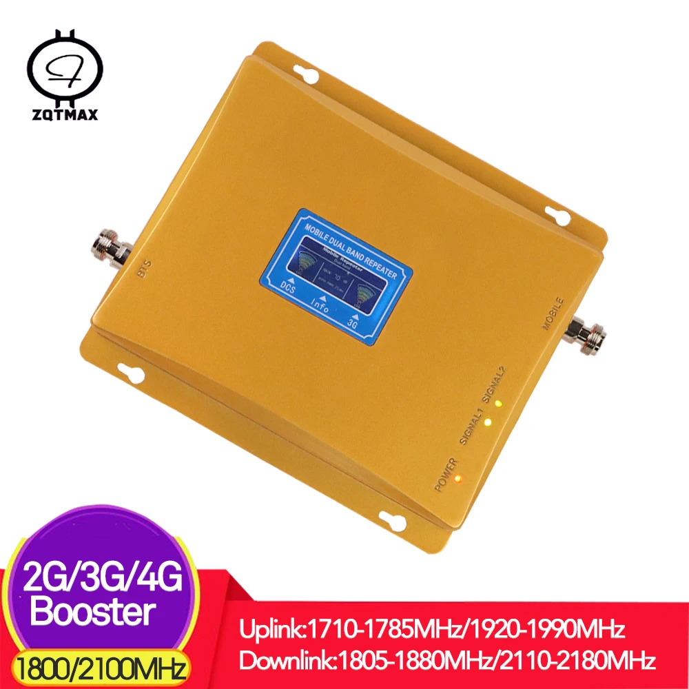 ZQTMAX 2G 3G 4G усилитель сигнала сотового телефона dcs wcdma двухдиапазонный LTE 1800 сотовый