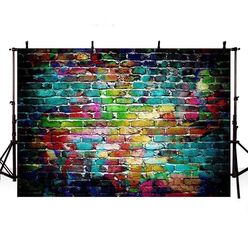 

Хэллоуин фон граффити кирпичная стена художественный тканевый Фон фотография Фон Рождество праздник фон реквизит