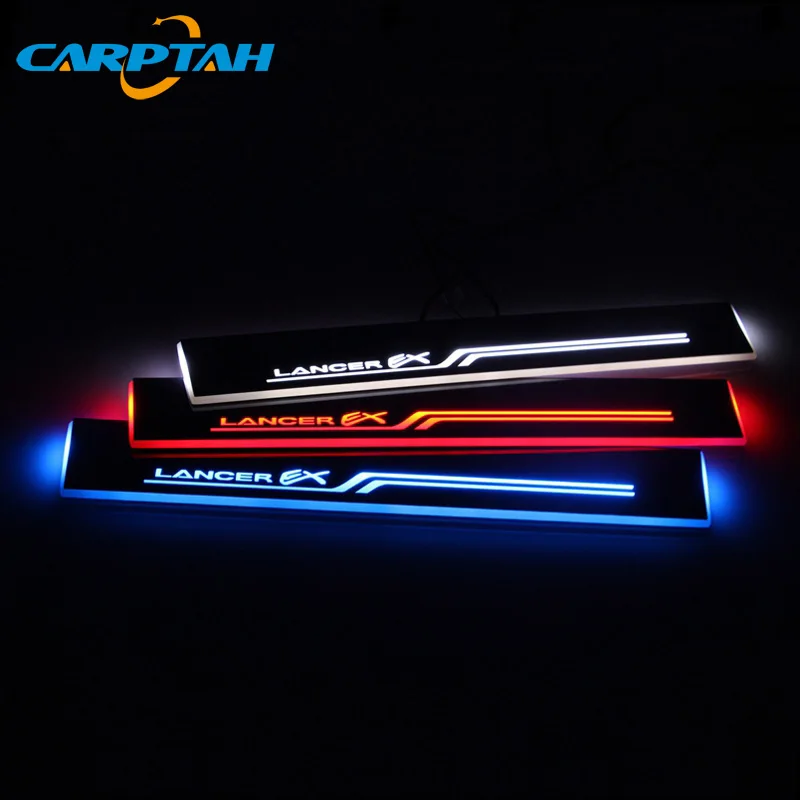 

Carptah Moving LED Light Car Door Sill Scuff Plate Pathway Dynamic Streamer Welcome Lamp For Mitsubishi Lancer 2009-2014 2015