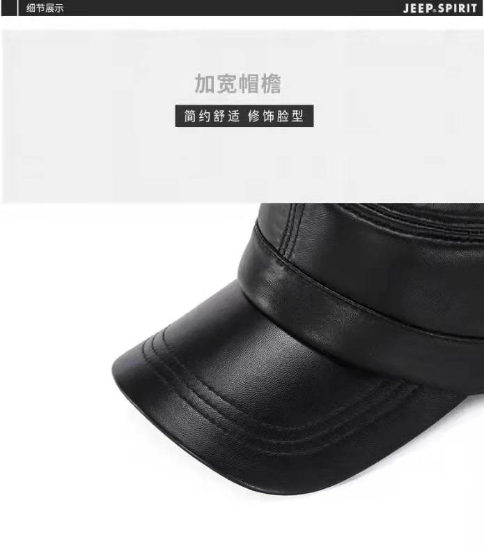 

Winter Sheep Skin Leather Keep Warm Velvet Linner Flat Top Baseball Caps High Quality Soft Gorras Planas Dad Hat Marca hombre