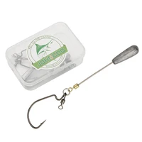 5pcsbox fishing weights drop shot 4g 12g weights drop shot rig offset hooks with swivel fishing weights