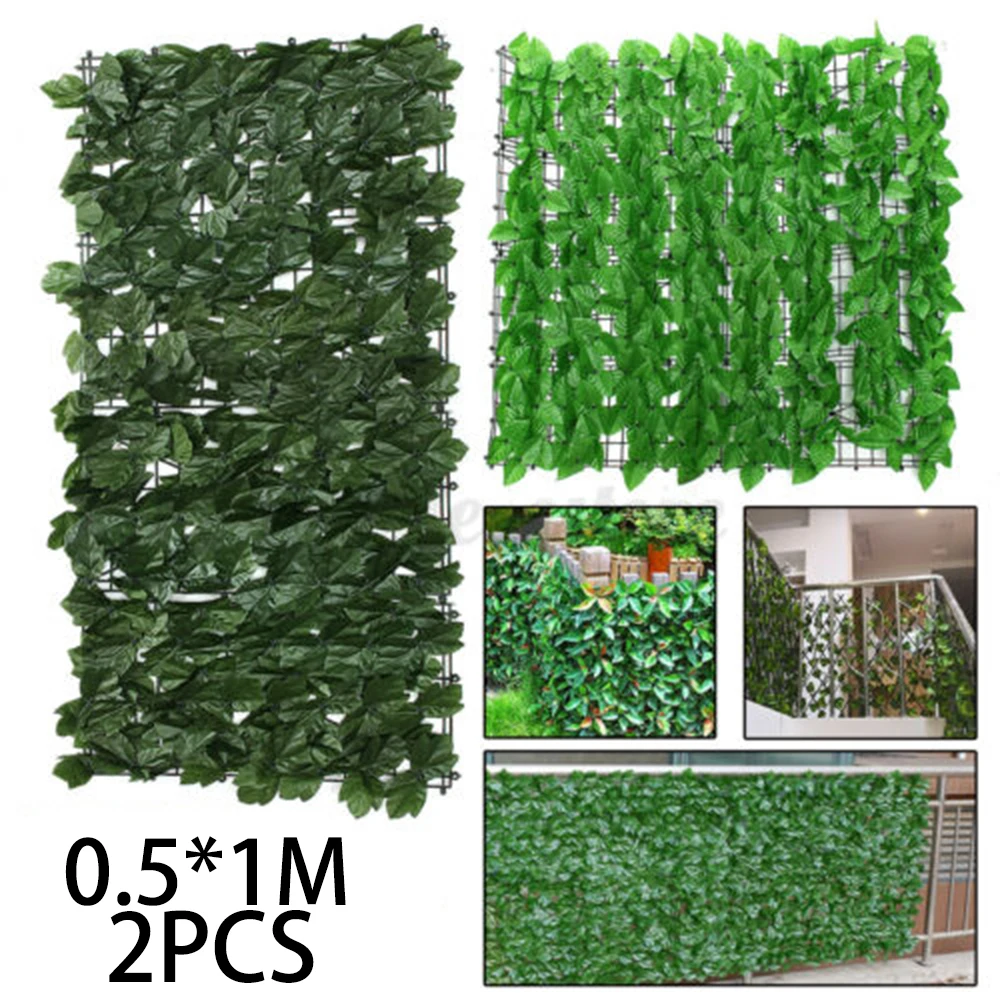 

Hedge Fake Vertical Garden Green Wall Ivy Mat Fence Artificial Plant Grass Fence Mesh Plant Rattan Fence Guardrail Decoration