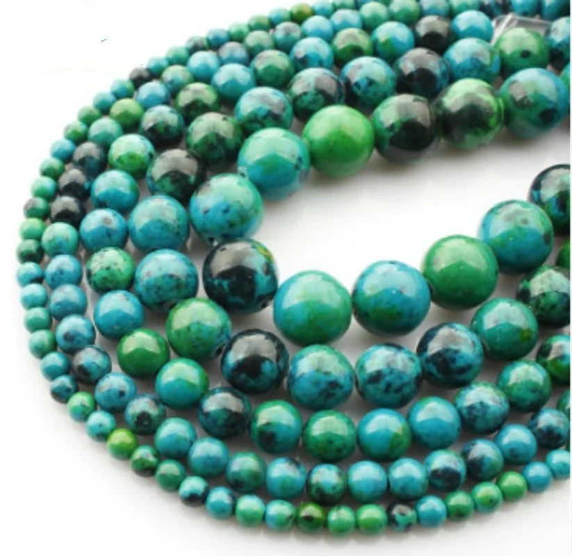 

Green Lapis Lazuli Spacer Beads Natural Round Loose Bead Pick Size 4 6 8 10 Mmm for Jewelry Making