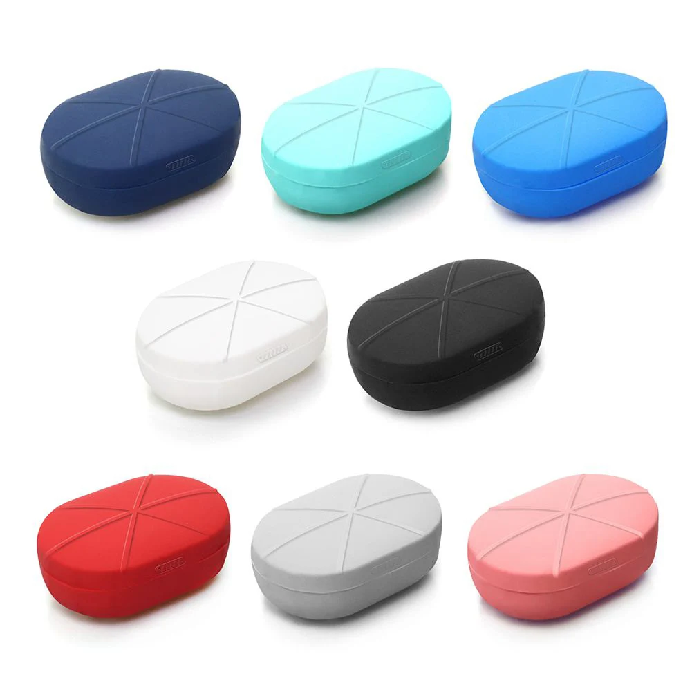 Силиконовый чехол для наушников черный белый красный розовый синий Bluetooth