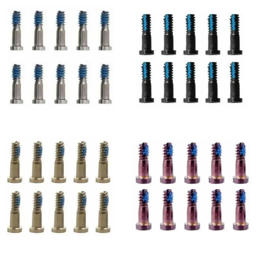 10 шт./упак. серебро/черный/золотой с розовым оттенком цвет крышки Pentalobe чехол для