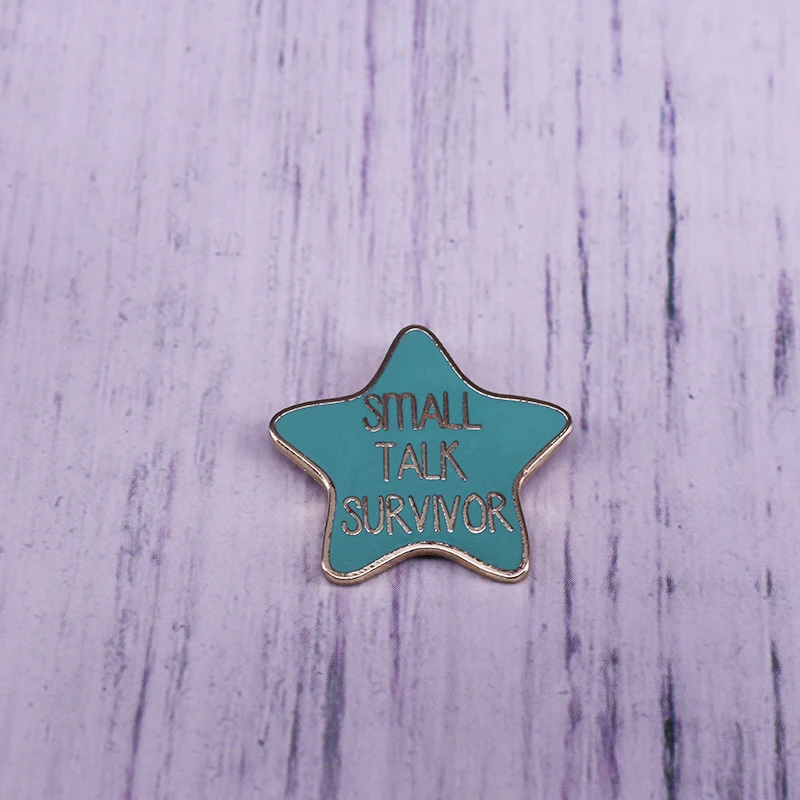 Маленькая брошь в форме звезды выжившей talk забавная булавка sarcasm идеально