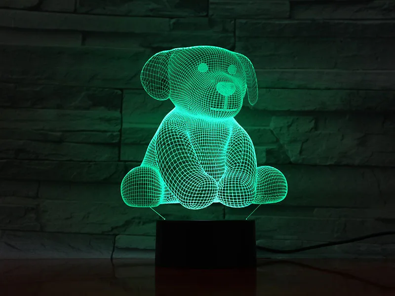 Кукла 3D светодиодный Ночник светильник 7 цветов меняющая лампа украшение комнаты